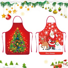 DTXYBC 2 Pieces Children's Painting Apron, Waterproof Painting Gown, 6-12 Years, Girl/Boy, Children's Apron Set with Pockets, Adjustable Toddler Cooking Apron, for Crafts, Painting, Art, Baking,