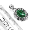 Jeweloporium Genuine Green Malachite 925 Silver Pendant for Women Stone