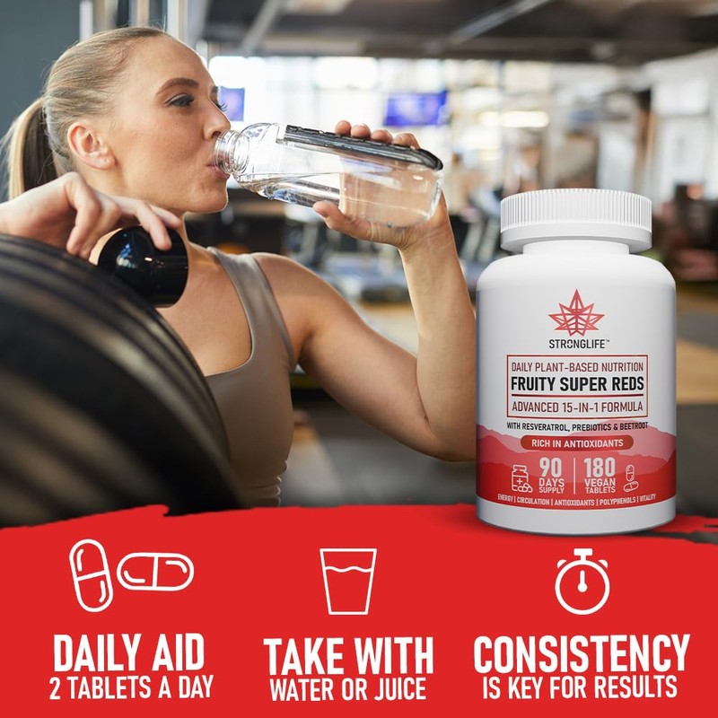 Super Reds Supplement Tablets – 9300mg per Serving – 180