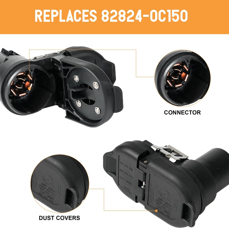 Tow Hitch Wiring Harness Connector 82824-0C150 for Toyota Tacoma 2016-2022,