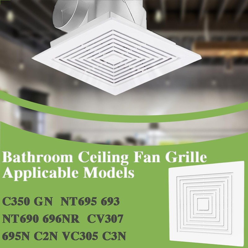 SL-JIJI 9x9 Inch Bathroom Fan Cover, Exhaust Fan Grille Replacement,