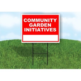 Community Garden Initiatives Write On Me Red 18x24 in Double Sided Yard Road Sign w/Stand