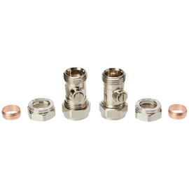 Plumb Pak Compression Isolator Valve 15mm Chrome - Pack of 2