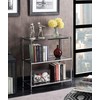 Convenience Concepts Royal Crest 3 Tier Bookcase, Chrome / Glass