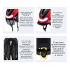 Casco De Bicicleta Con Luz Led Y Gafas Desmontables Adulto