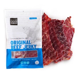 People’s Choice Beef Jerky – Original Big Slab – Whole Muscle, Thin-Sliced, Slab Jerky Texture – 9g Protein per Serving – Made in USA – 15 Count, 19.2 oz Bag