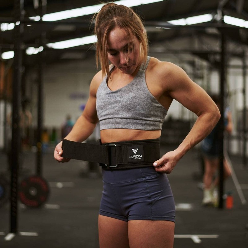 BURZKA Faja Cinturon Levantamiento Crossfit Pesas Gym Soporte Lumbar con
