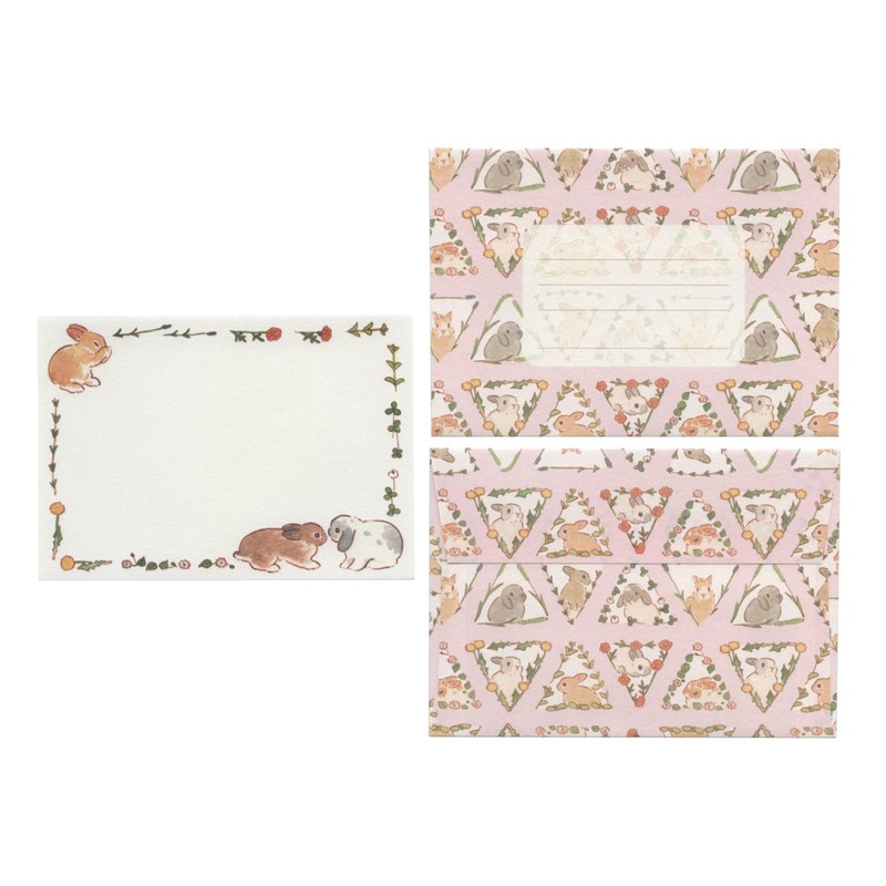 Shibuko Moriyama AHK-400 Letter Set / Flower Pattern