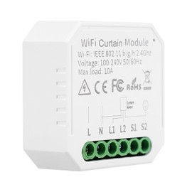 DewinLVD Smart WiFi Switch, Smart Module Light Switch, WiFi Roller Shutter Switch, Smart Relay Switch, App Control for Blinds Window Curtains, Compatible with Tuya App, Google Home, Alexa, 240 V, 10 A