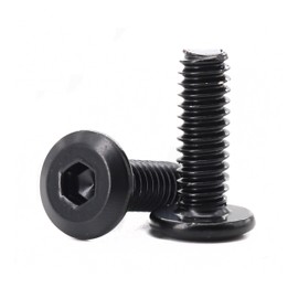 cSeao 20pcs 1/4"-20 x 1 Black Flat Head Allen Bolts 304 Stainless Steel for Furniture Connecting Table Bed