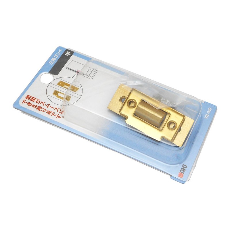 Waki Sangyo VB-049 Triangular Gombe Sliding Door Furniture Closet Brass