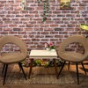 Dundee Deco 3D Wall Panels Brick Effect - Cladding, Mahogany