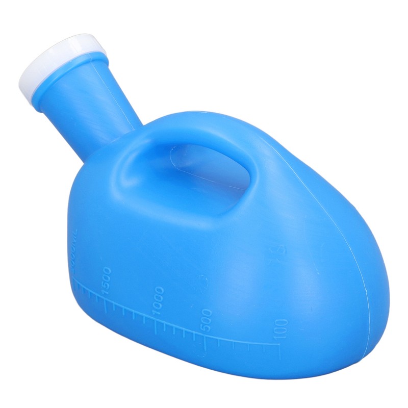 Male Urine Bottle 2000ml Ergonomic Large Opening Strong Plastic Large
