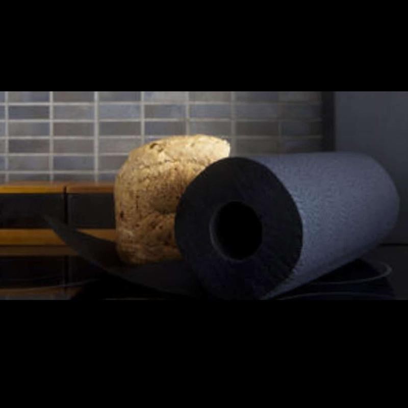 Renova Black Paper Towel Jumbo Roll Set - 3 Rolls,