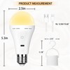 SiJiMingyue Rechargeable Battery Operated Light Bulbs for Non-Hardwired Fixtures with