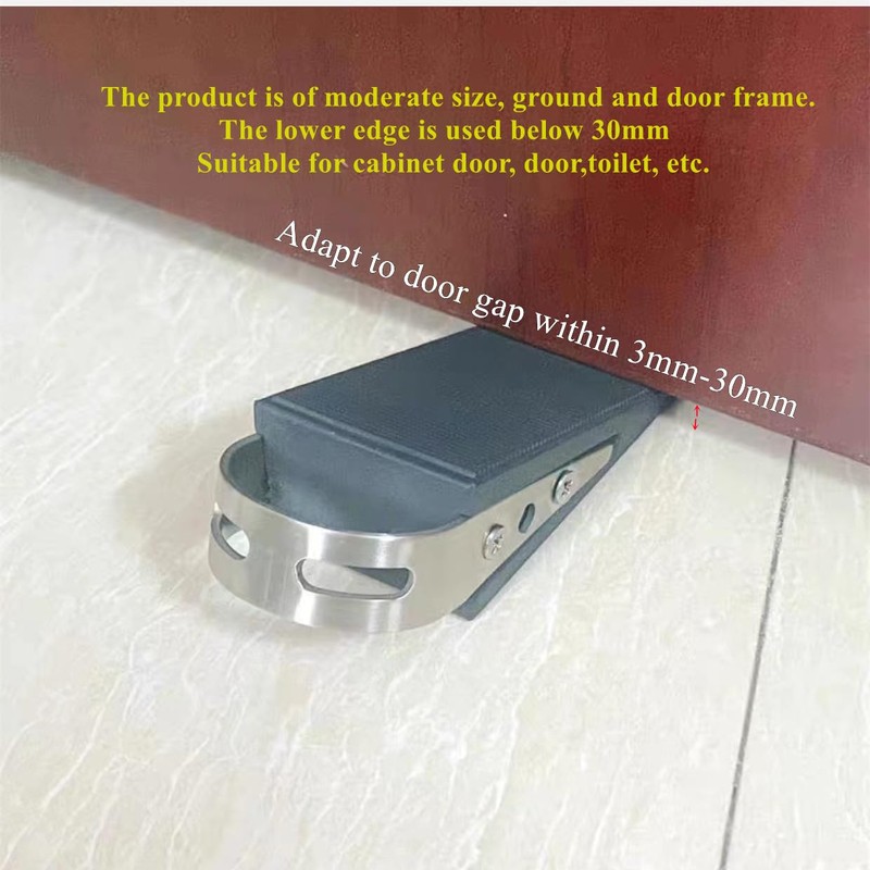 Nomel 2 Pack Heavy Duty Door Stop Wedge, Stainless Steel