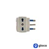 Gloca Set of 3 Adattatori 2 Prese 10/16A Con Spina