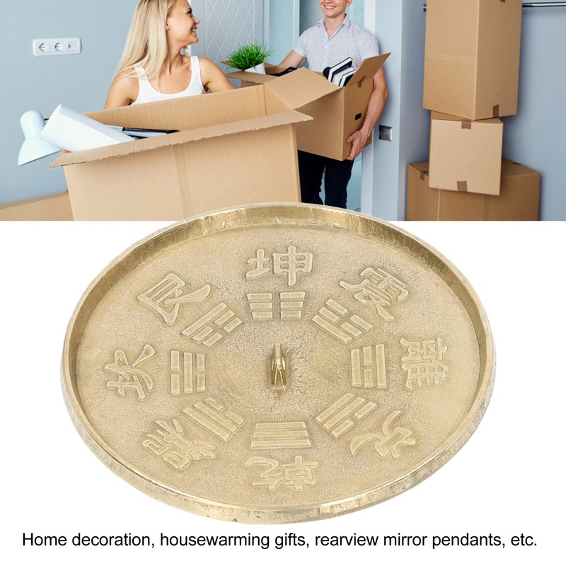 Feng Shui Brass Concave Bagua Mirror Good Luck Anti Rust