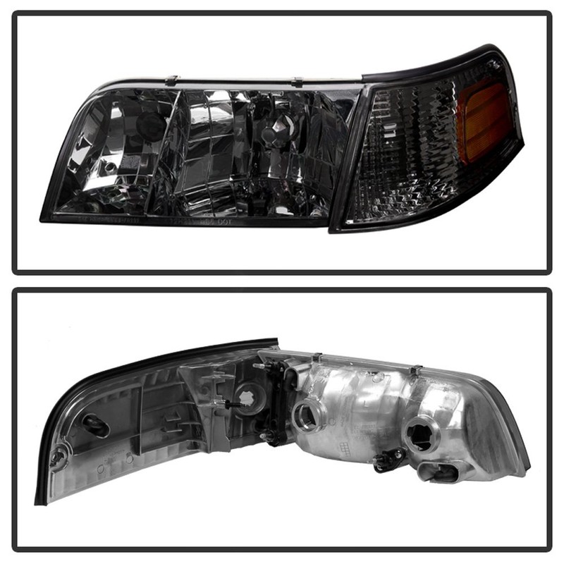 ACANII - For 1998-2011 Ford Crown Victoria Smoked Lens 4pcs