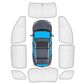 KMF 8pcs Full Window Sun Shades for Jeep Grand Cherokee 2011-2021 Accessories(NOT for Cherokee L&Cherokee), Privacy Car Window Covers for Windshield Side Rear, UV Block and Blackout Camping