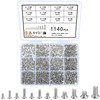 woshilaoDS 1140 Pcs Tiny Screws for Electronics, M1.4 M1.6 M1.7