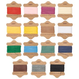 WEBEEDY Waxed Thread Cord 15 Colors 328 Yard Book Binding Leather Sewing Thread Round for Bracelet Jewelry Making Hand Sewing Stitching Leather Projects, 0.55mm Thickness, 21 Yards Each