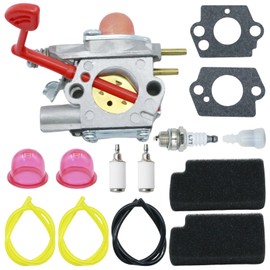Ollanoos WT-875 Carburettor Carb Kit with Air Fuel Filter, Replacement for Poulan Pro BVM200C BVM200VS P200C GBV325 P325 Blower, Replacement for Craftsman 25cc 210Mph / 450 Cfm Gas Blower
