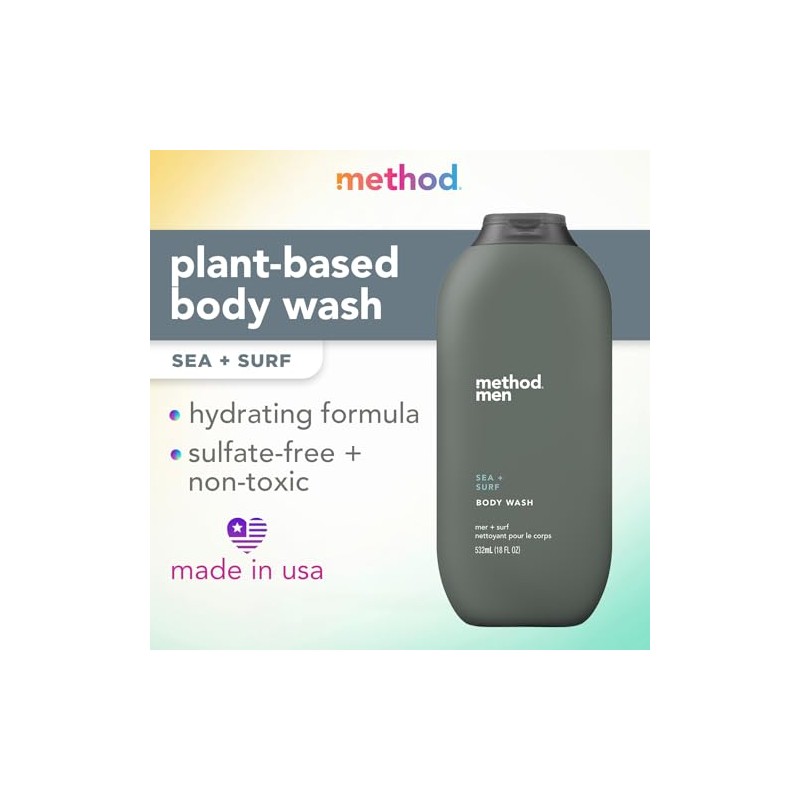Method Men, Body Wash, Sea Surf, 18 fl oz (532