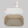 Dog Potty Tray with Raised Fences Removable Mesh Grid Pad