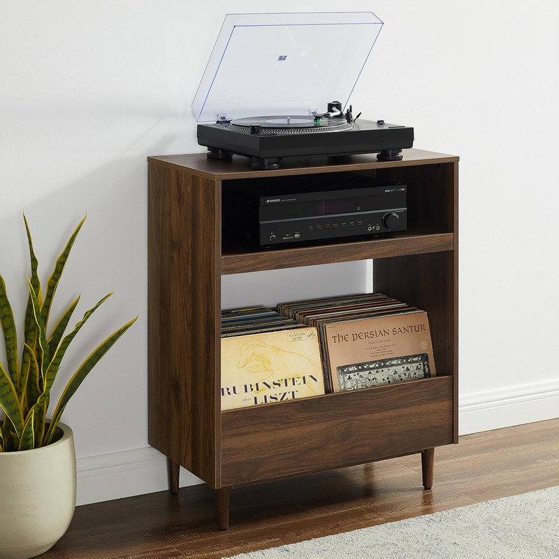 Crosley Furniture Liam Turntable Record Player Stand with Storage for
