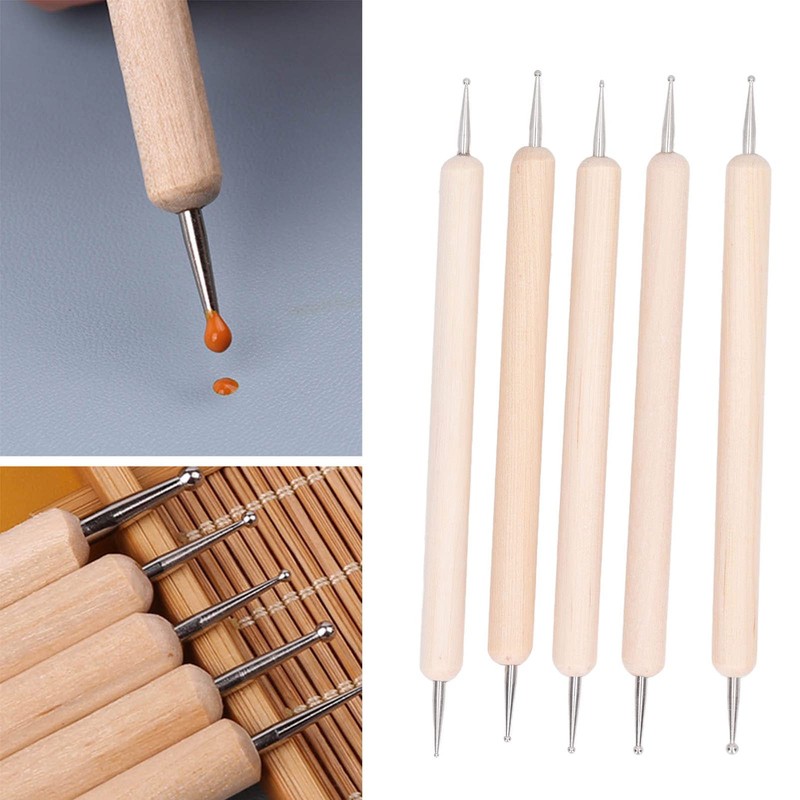 5pcs Tracing Stylus DIY, Leather Goods Leather Tools Making Wooden