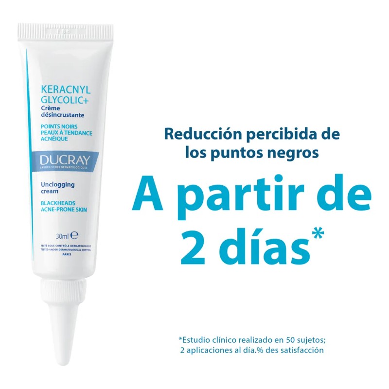 Crema Facial Ducray Keracnyl Glycolic+ para Puntos Negros y Espinillas