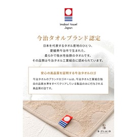 B-PLAID Handkerchief, Towel Handkerchief, Imabari Towel, Made in Japan, Jacquard Handkerchief, Approx. 7.9 x 7.9 inches (20 x 20 cm), Quick Drying, Instant Absorption, 100% Cotton, Mini Size, Set of 3