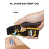 RJ45 Crimper, Pass Through Ethernet Crimper for Cat5 Cat6 Cat6a
