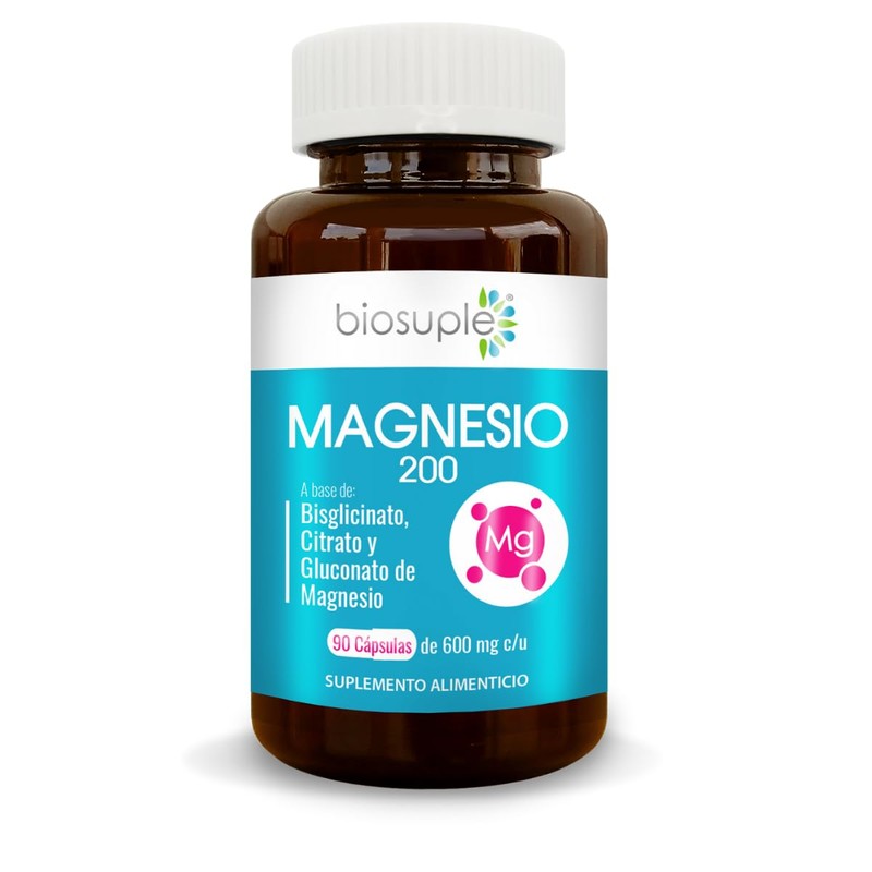 BIOSUPLE | Magnesio de alta absorción | 90 Cápsulas, Adicionado