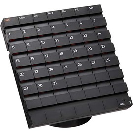 永久カレンダー デートブロック・ヨコ DYK-BL・ブラック