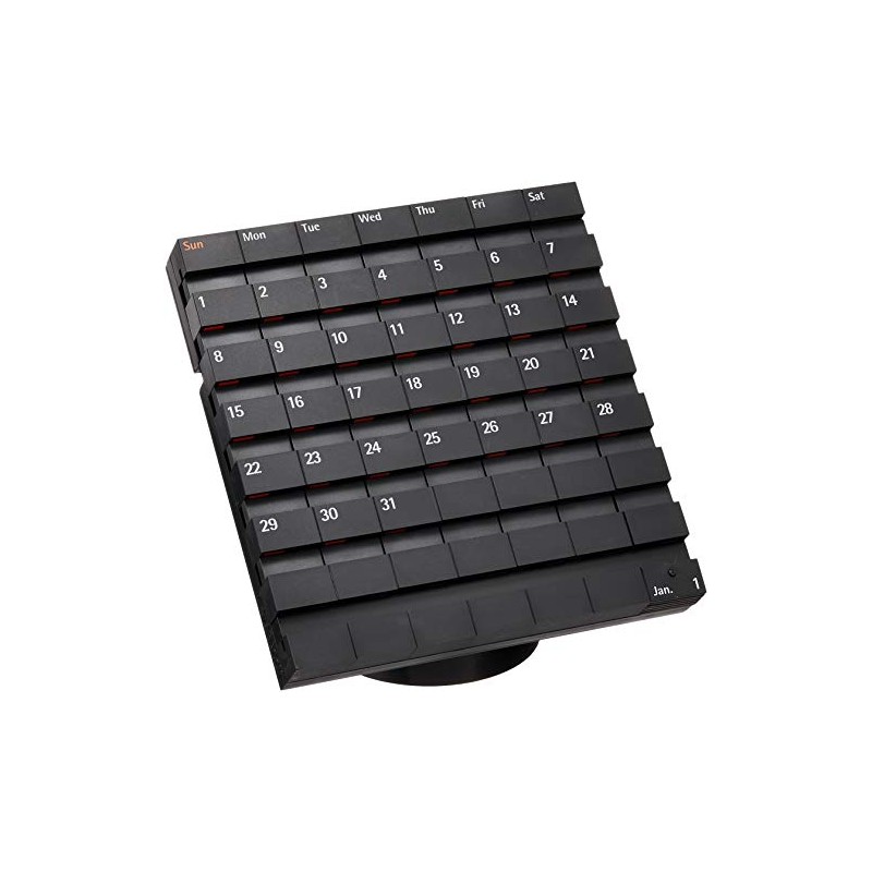 永久カレンダー デートブロック・ヨコ DYK-BL・ブラック