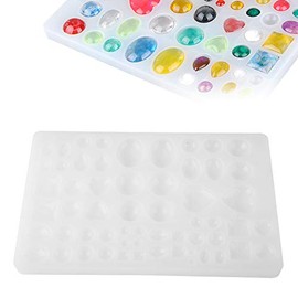 Moldes para Resina, Moldes de Silicona para Resina, Moldes para Fundición de Joyas, Cuentas de Molde de Silicona para Bricolaje Fabricación de Joyas Collar Pulsera Colgante de Resina