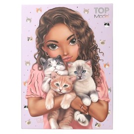 Depesche TOPModel Cat Love 13618 Writing Paper Set in Folder with Model Motif and Cats Including Letter Sheets, Envelopes and Stickers