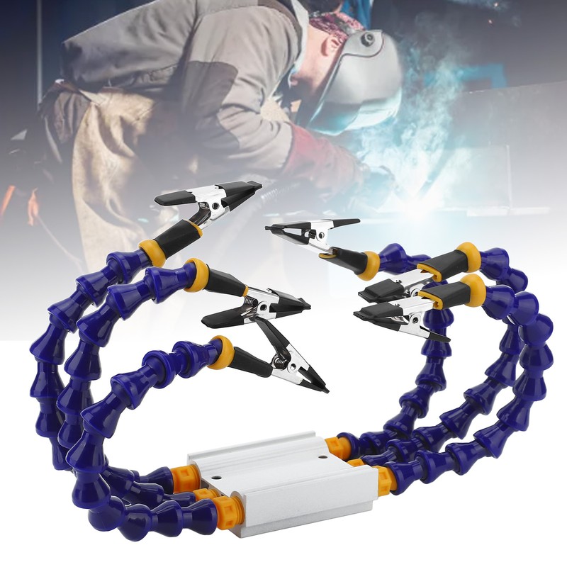 Soldering Helping Hands ABS Flexible Arm Aluminum Alloy Base Third