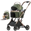 NUGUTIC Dog Stroller with 4 Wheels, Folding Pet Stroller for