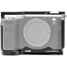 Hersmay Camera Cage for Sony a7cii /a7cr Camera, Quick Release Plate for Arca-Swiss, 1/4" & 3/8" Screw Holes and Cold Shoe Mount for Accessories