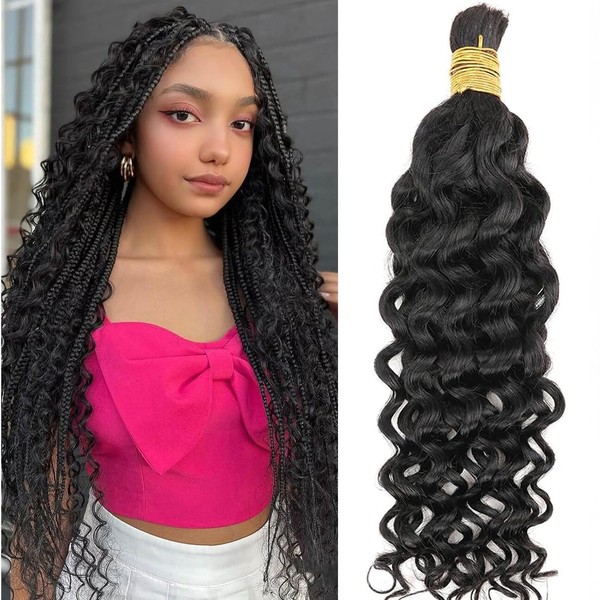 Human Braiding Hair Water Wave Human Hair Brazilian Curly Boho