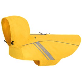 VIVAGLORY Dog Raincoat for Small Dogs, Easy on & Off Pet Rain Clothes, Reflective Lightweight Breathable Dogs Safety Vest Jackets for Adventures, Walking, Hunting, Yellow