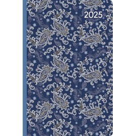 Alpha Edition - Ladytimer Mini Paisley 2025 Pocket Calendar, 8 x 11.5 cm, Calendar with 144 Pages, Calendar with an Information and Address Part in Handy Mini Format, Week to View on 2 Pages