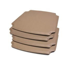 TREND360 3/4" High Density Easy Care Premium Faux Leather Seat Pad for Wishbone CH24 Y Style Chairs (Brown 4pcs)