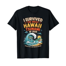 I Survived The Great Hawaii Tsunami of 2025 Everyone Learn T-Shirt