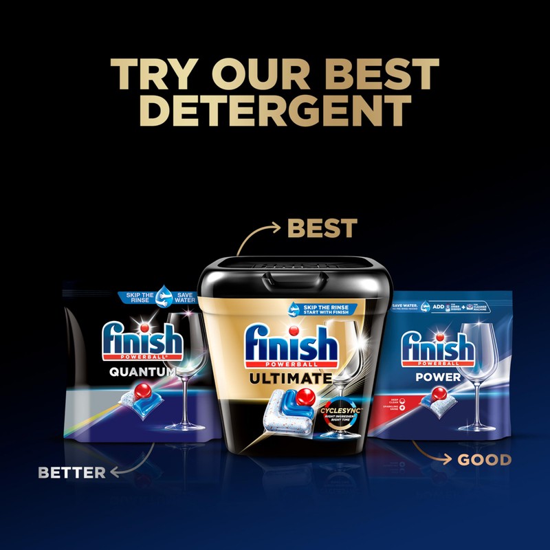 Finish Ultimate Dishwasher Pods, No Pre-Rinse Dishwasher Detergent Soap Removes
