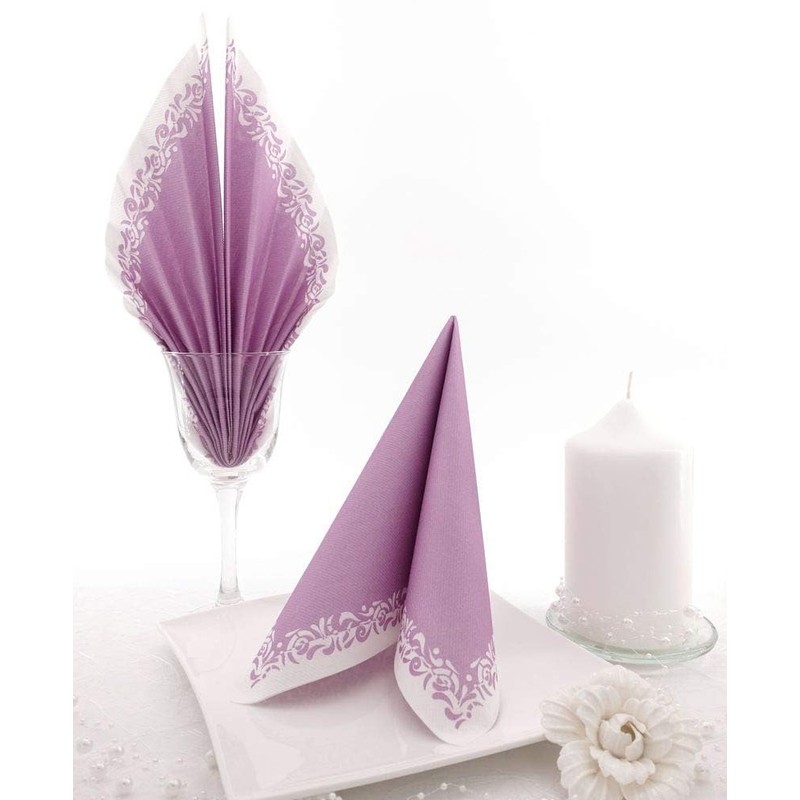 APARTina Airlaid Napkins Pack of 50, Fabric-Like Napkin - Romantic,