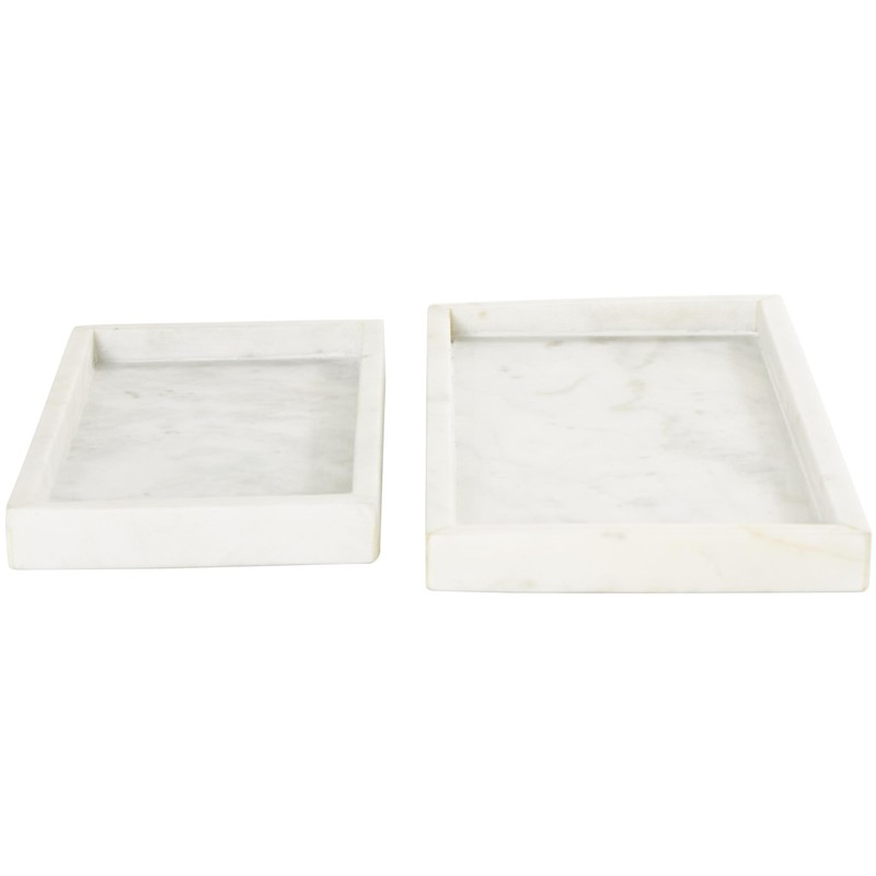 Deco 79 Tray, 22",11"W, White
